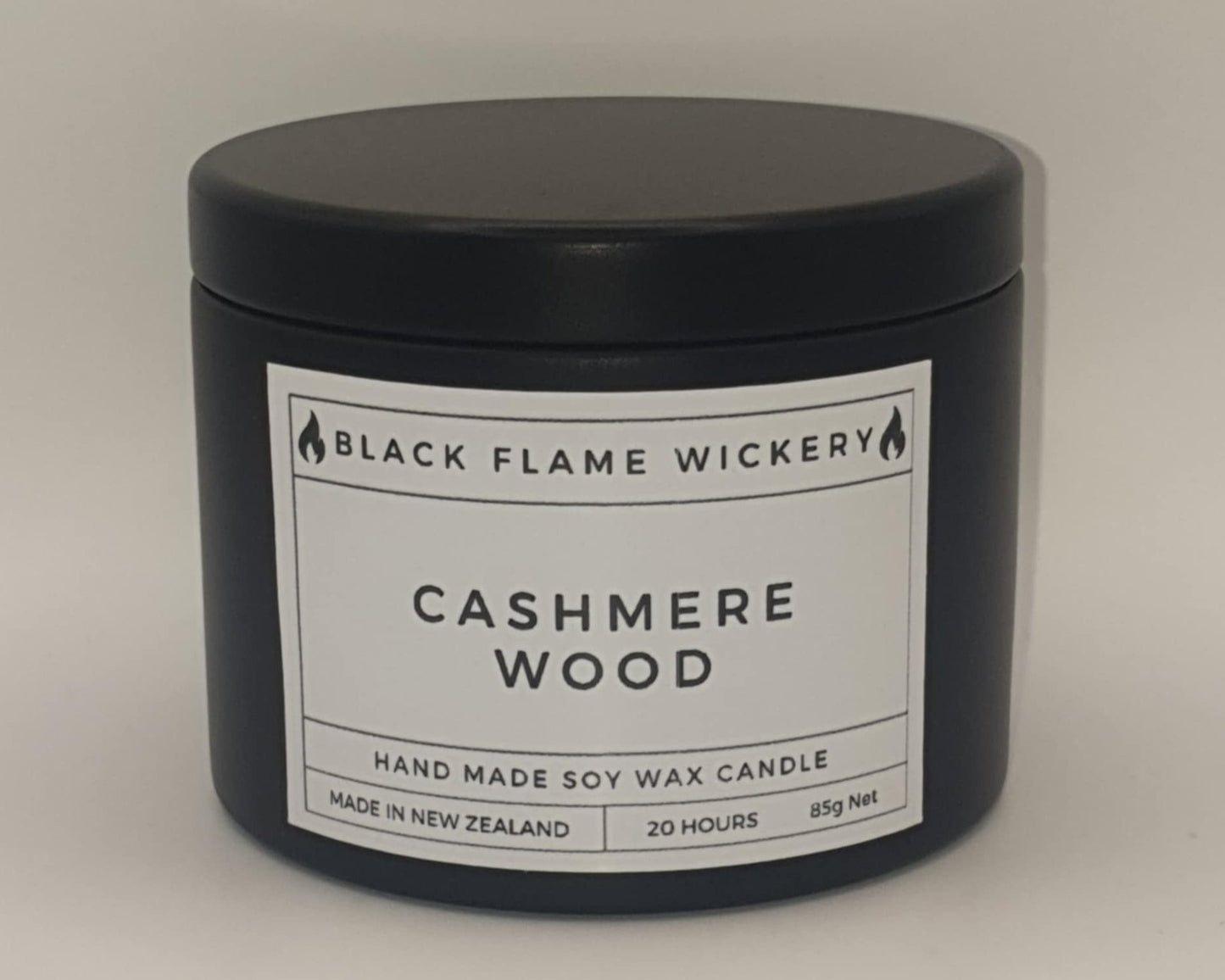 Small Black Tin Candle 85g