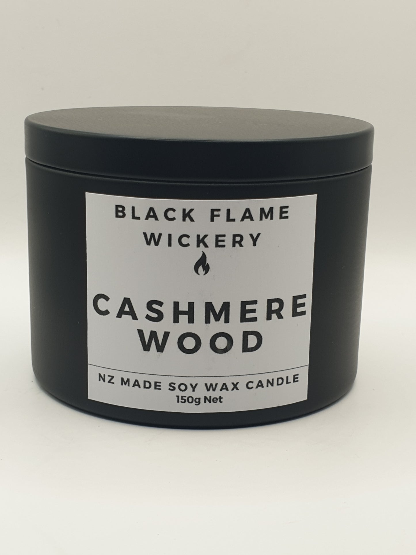 Large Black Tin Candle 150g