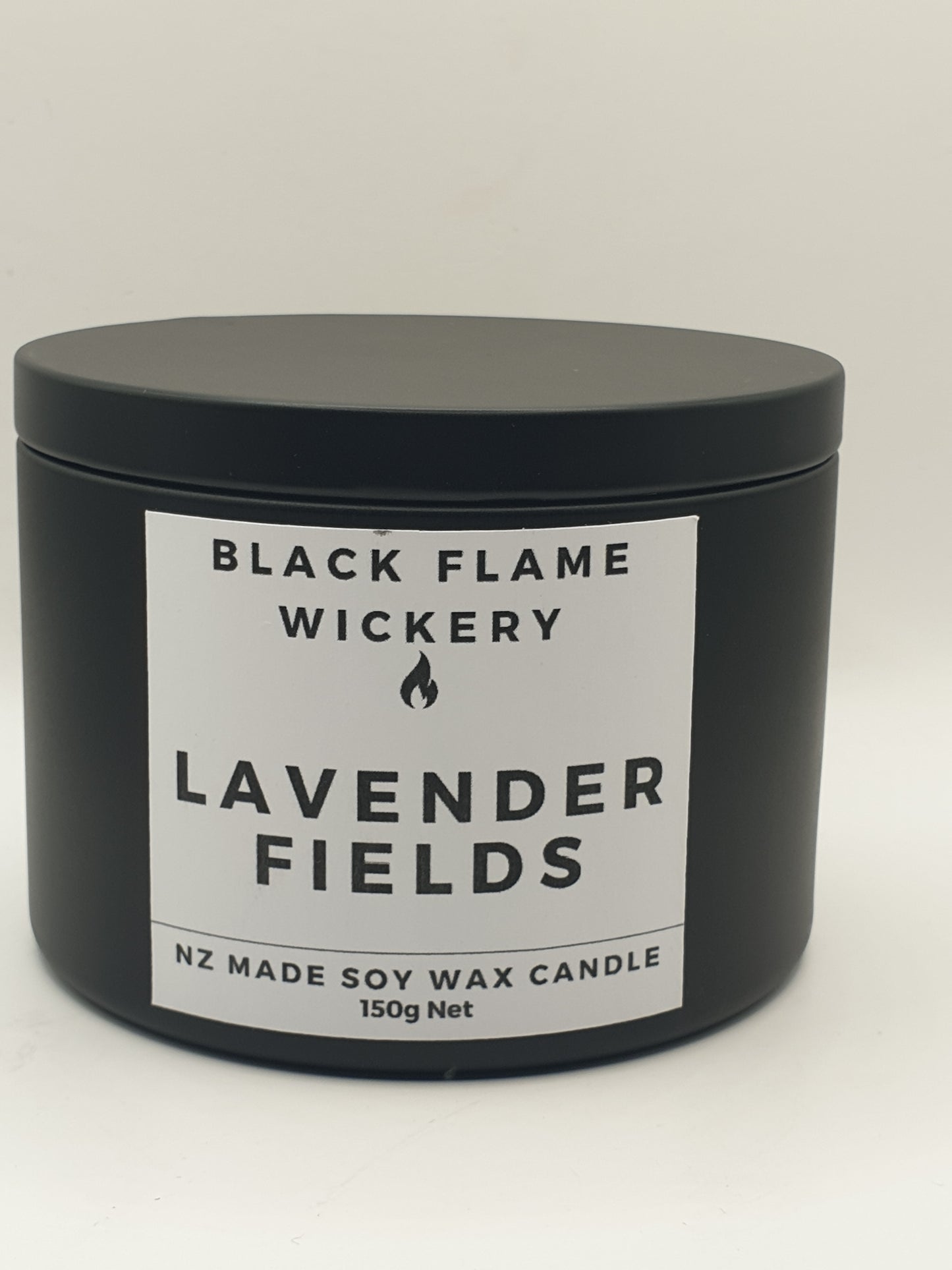 Large Black Tin Candle 150g