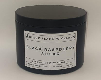 Large Black Tin Candle 150g