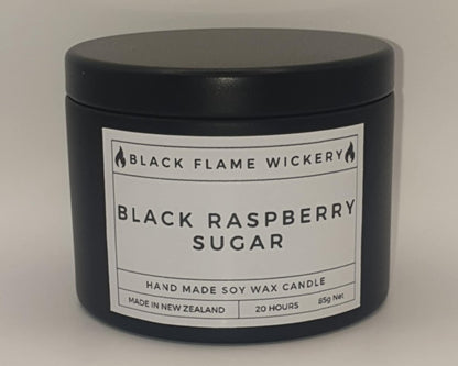 Small Black Tin Candle 85g