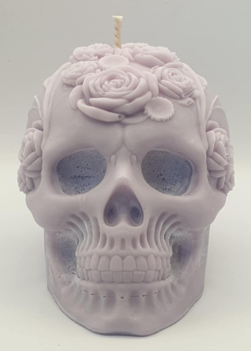Flower Skull Candle