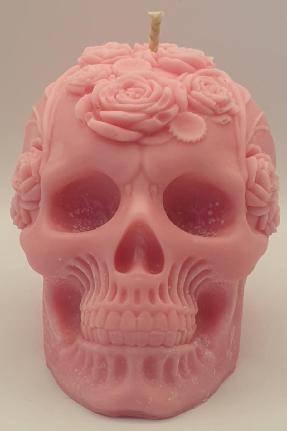 Flower Skull Candle