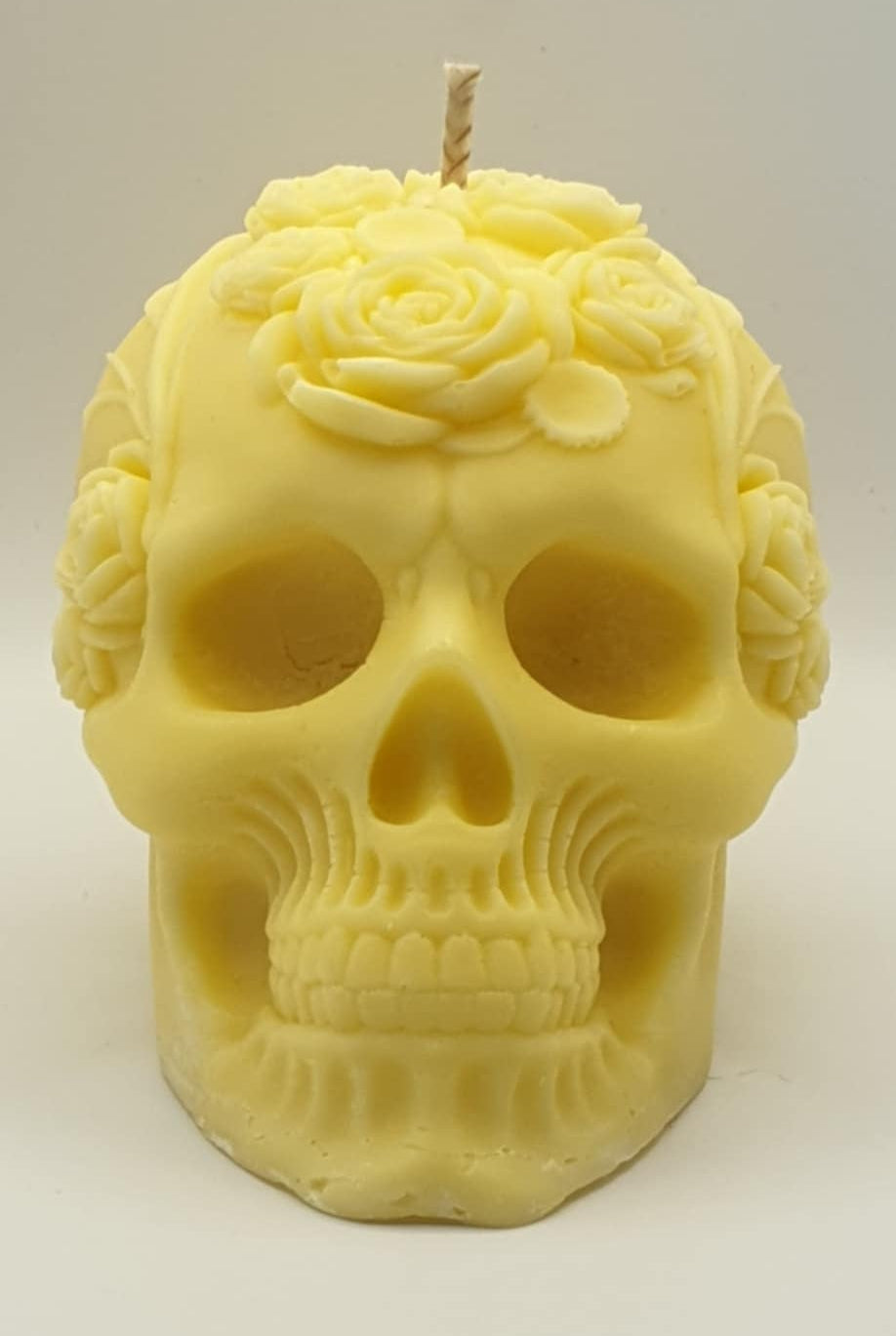 Flower Skull Candle