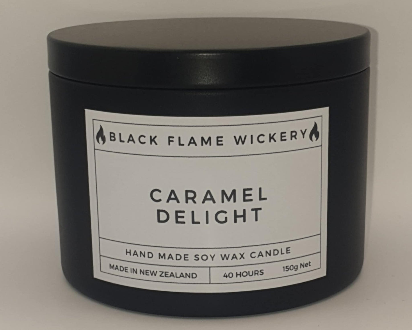 Large Black Tin Candle 150g