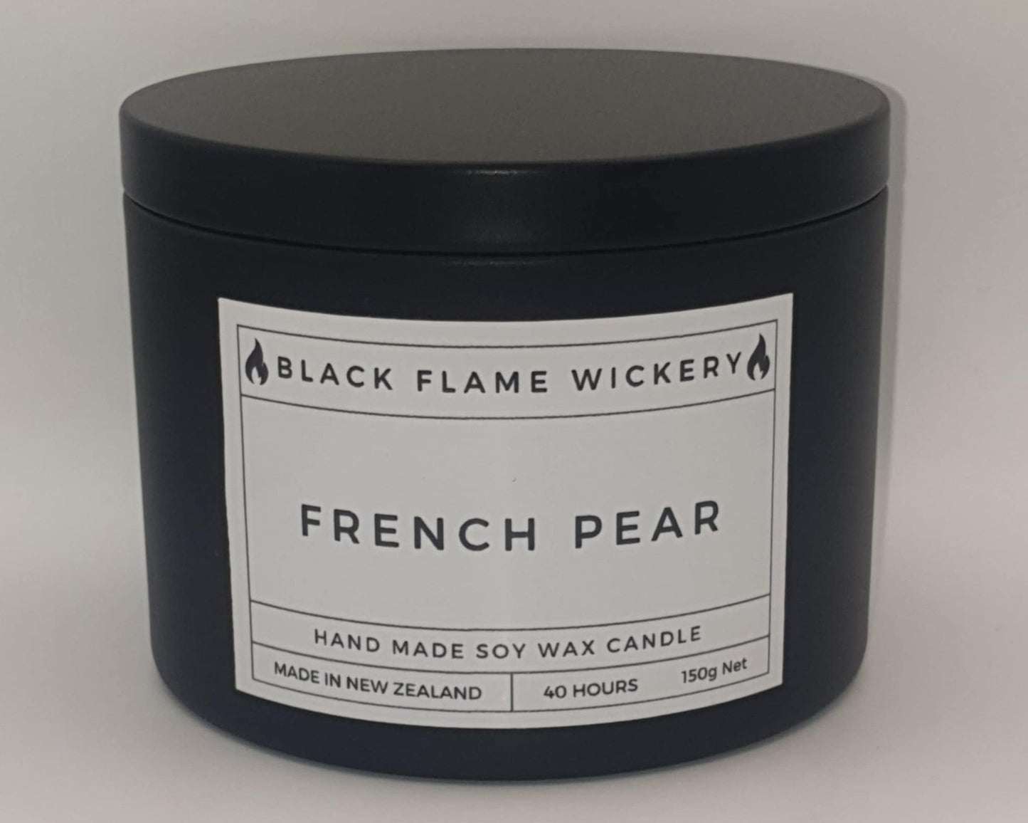 Large Black Tin Candle 150g