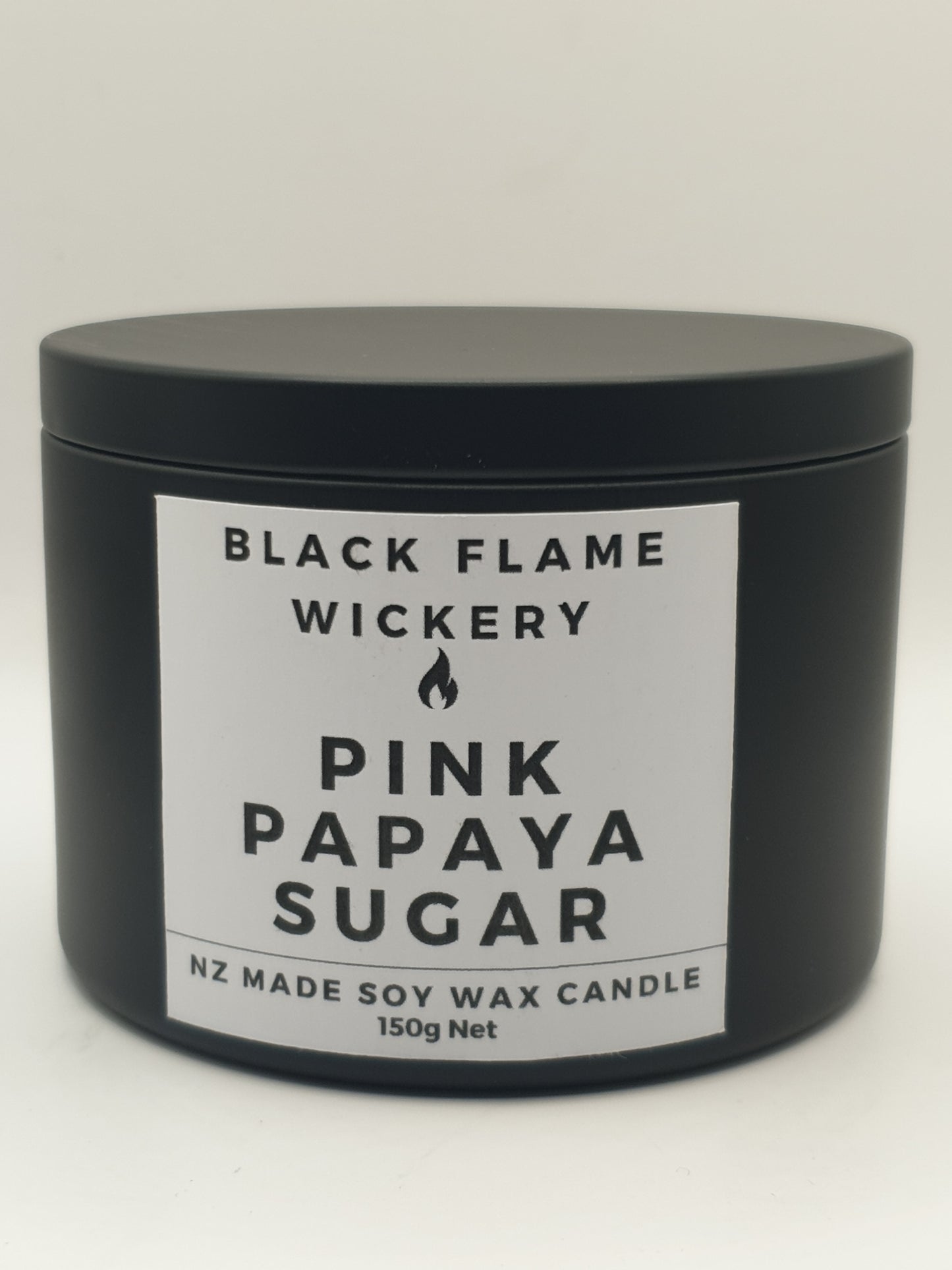 Large Black Tin Candle 150g