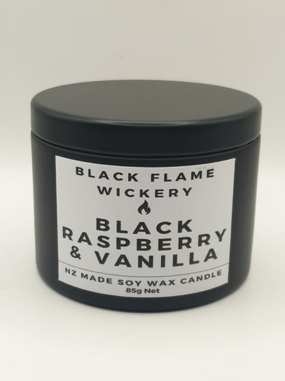 Small Black Tin Candle 85g