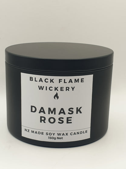 Large Black Tin Candle 150g