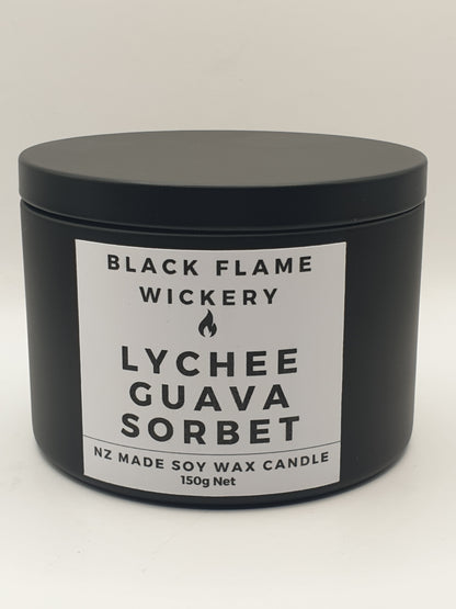 Large Black Tin Candle 150g