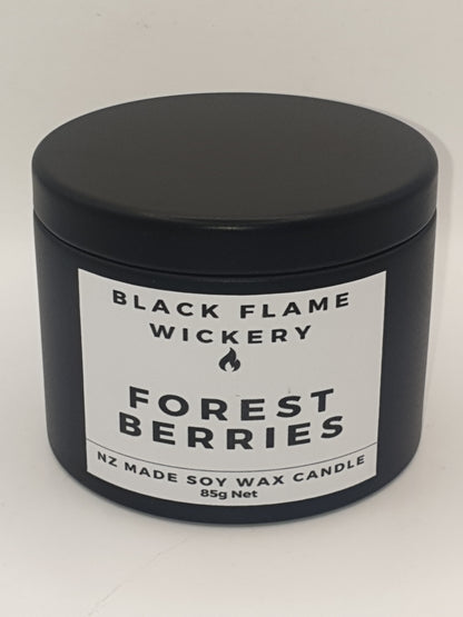 Small Black Tin Candle 85g