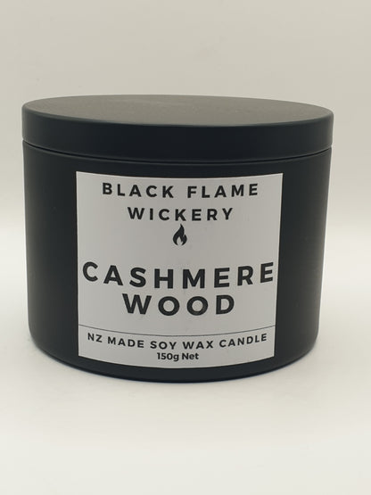Large Black Tin Candle 150g