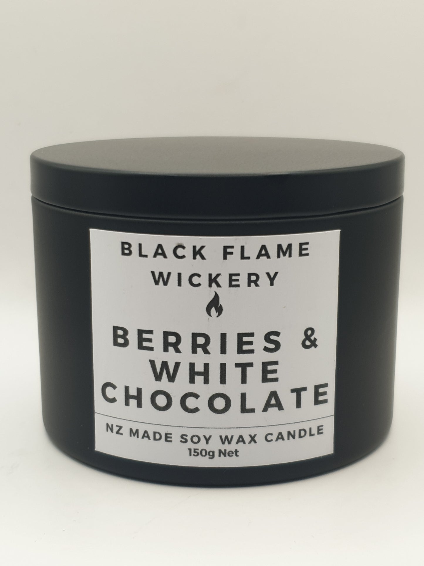 Large Black Tin Candle 150g