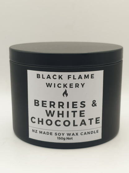 Large Black Tin Candle 150g