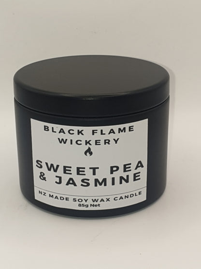 Small Black Tin Candle 85g
