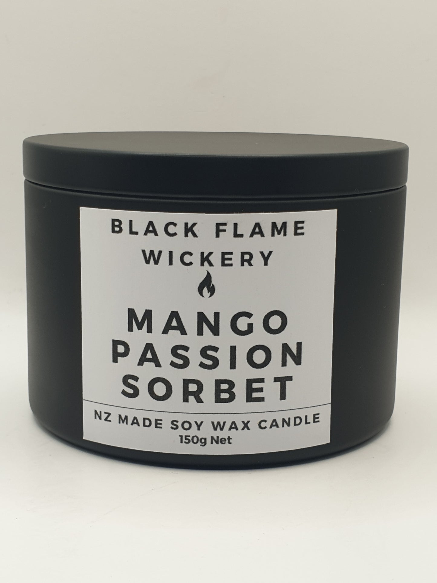 Large Black Tin Candle 150g