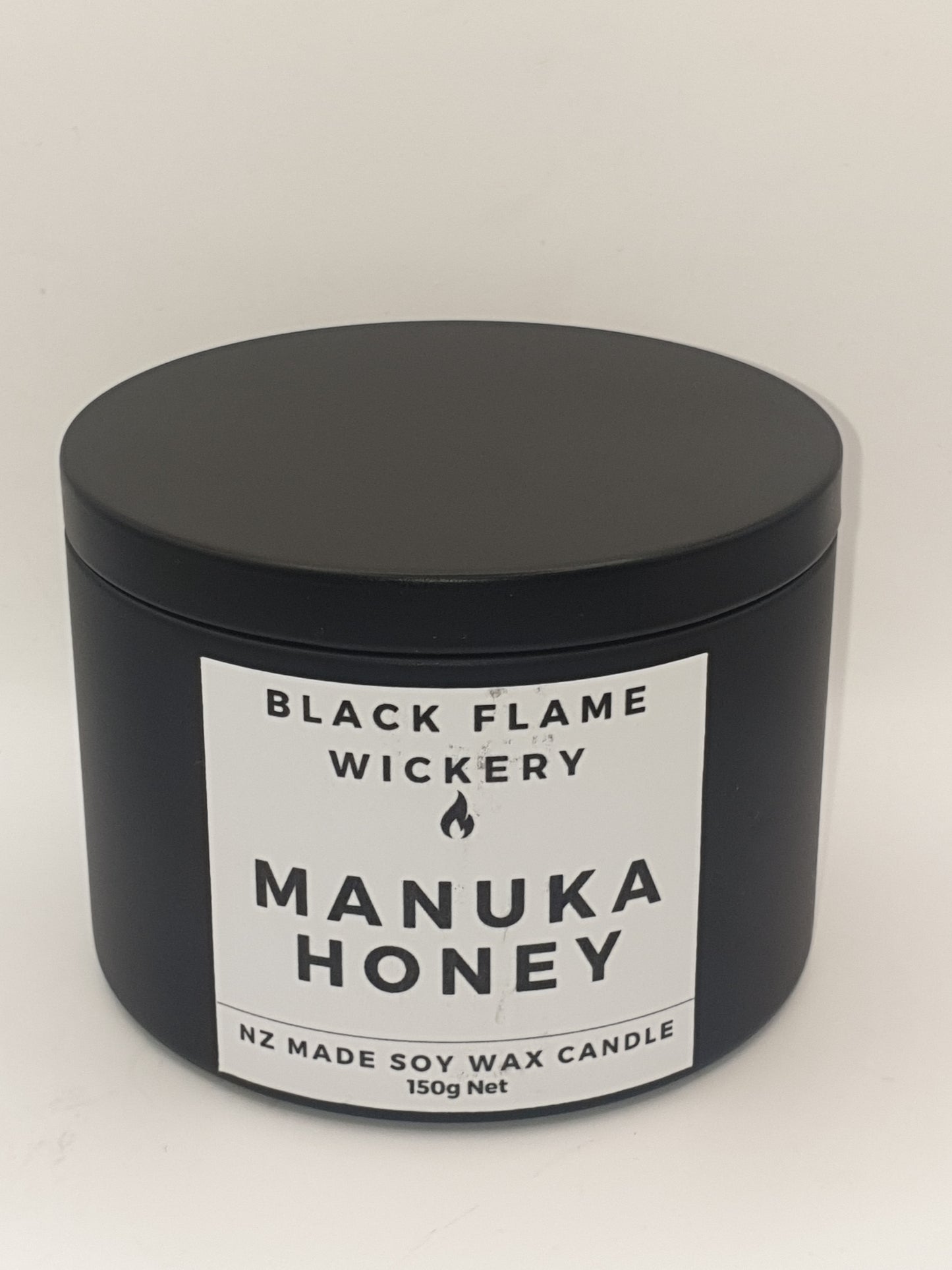 Large Black Tin Candle 150g