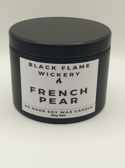 Small Black Tin Candle 85g