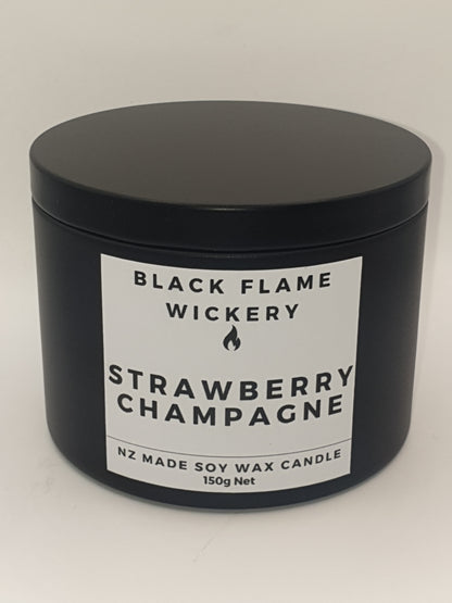 Large Black Tin Candle 150g