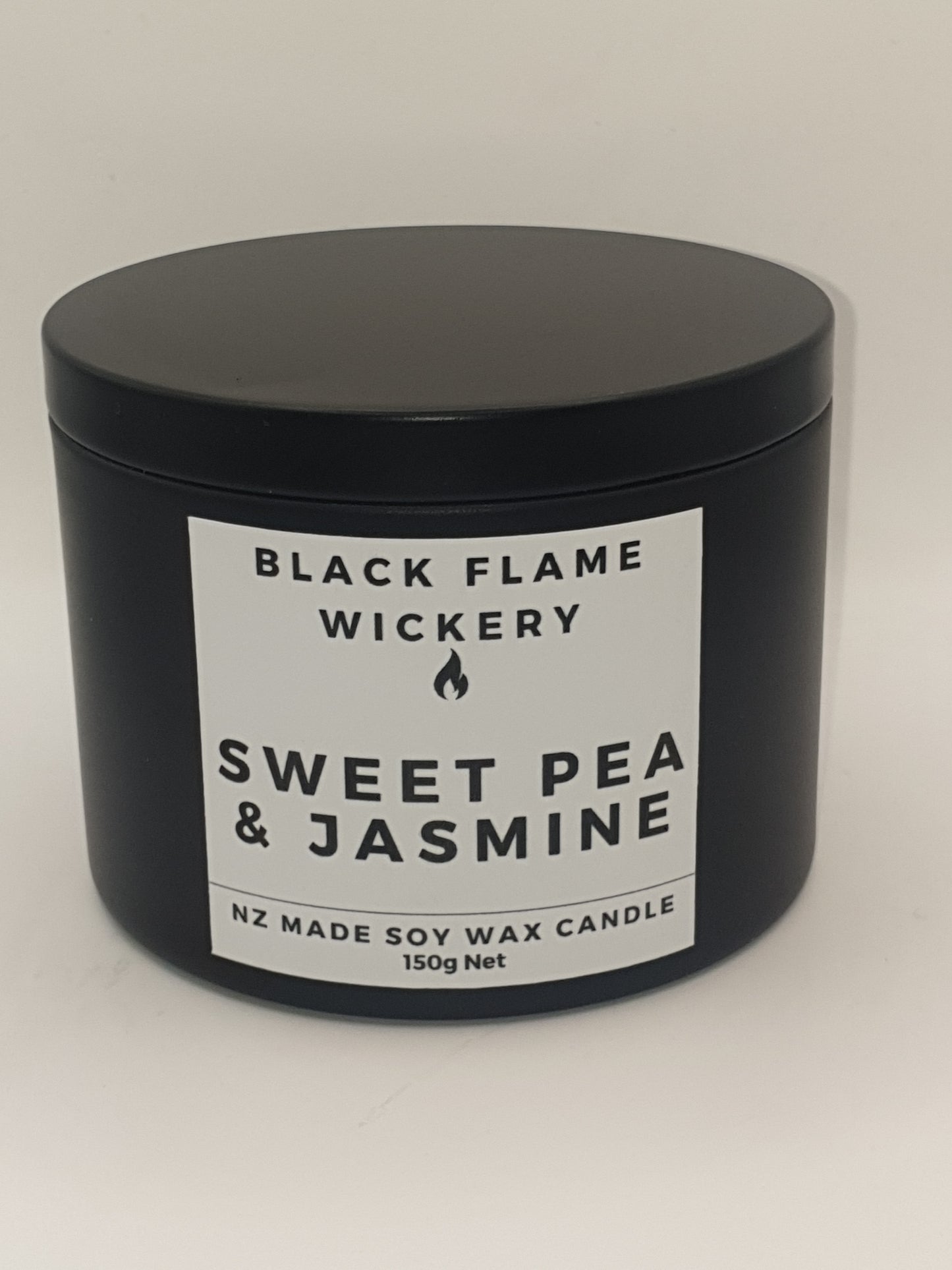 Large Black Tin Candle 150g
