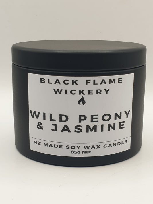 Small Black Tin Candle 85g