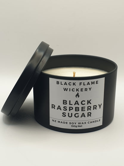Large Black Tin Candle 150g